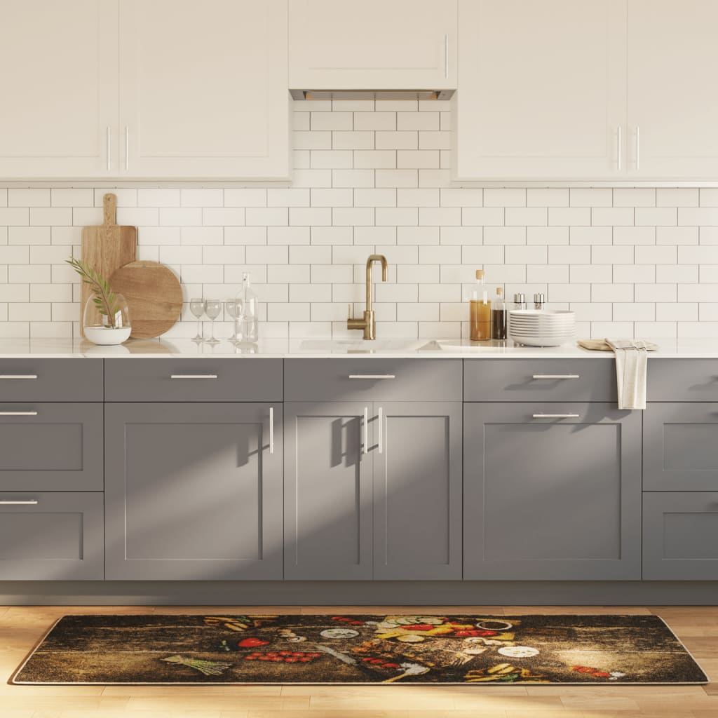 Vidaxl keukenmat wasbaar antislip 60x180 cm meerkleurig
