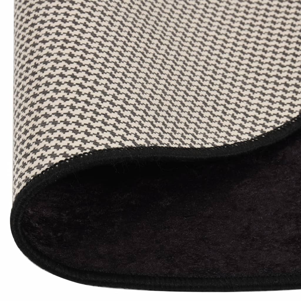 Vidaxl vloerkleed wasbaar antislip ø 200 cm antracietkleurig