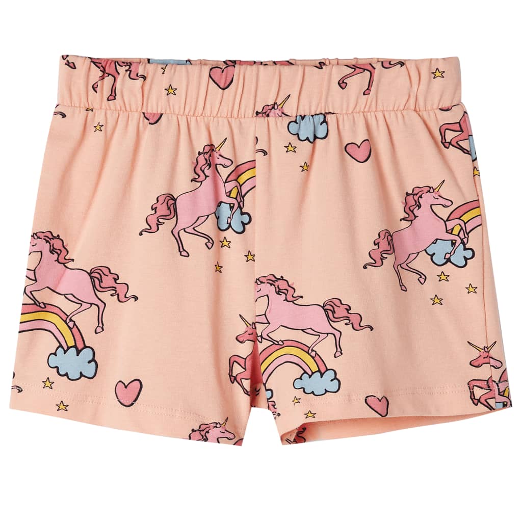 Vidaxl kinderpyjama met korte mouwen 116 lichtoranje