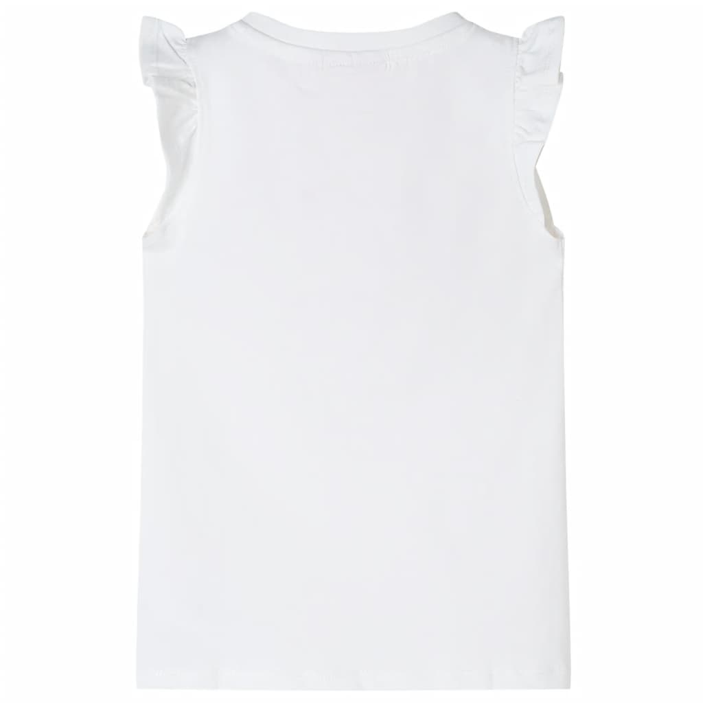 Vidaxl kindershirt met mouwen met ruches 140 wit