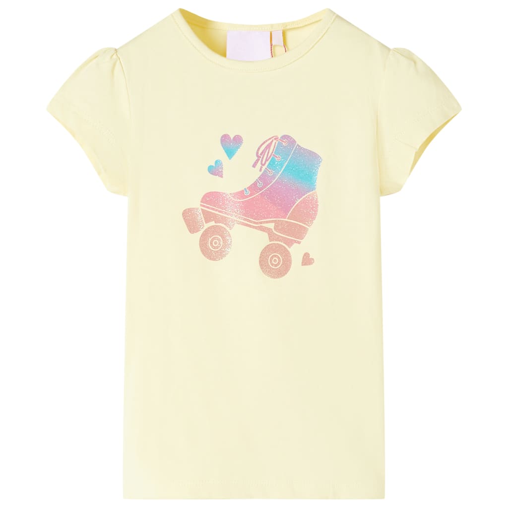 Vidaxl kindershirt 92 zachtgeel