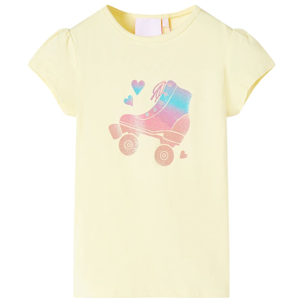 Vidaxl kindershirt 128 zachtgeel
