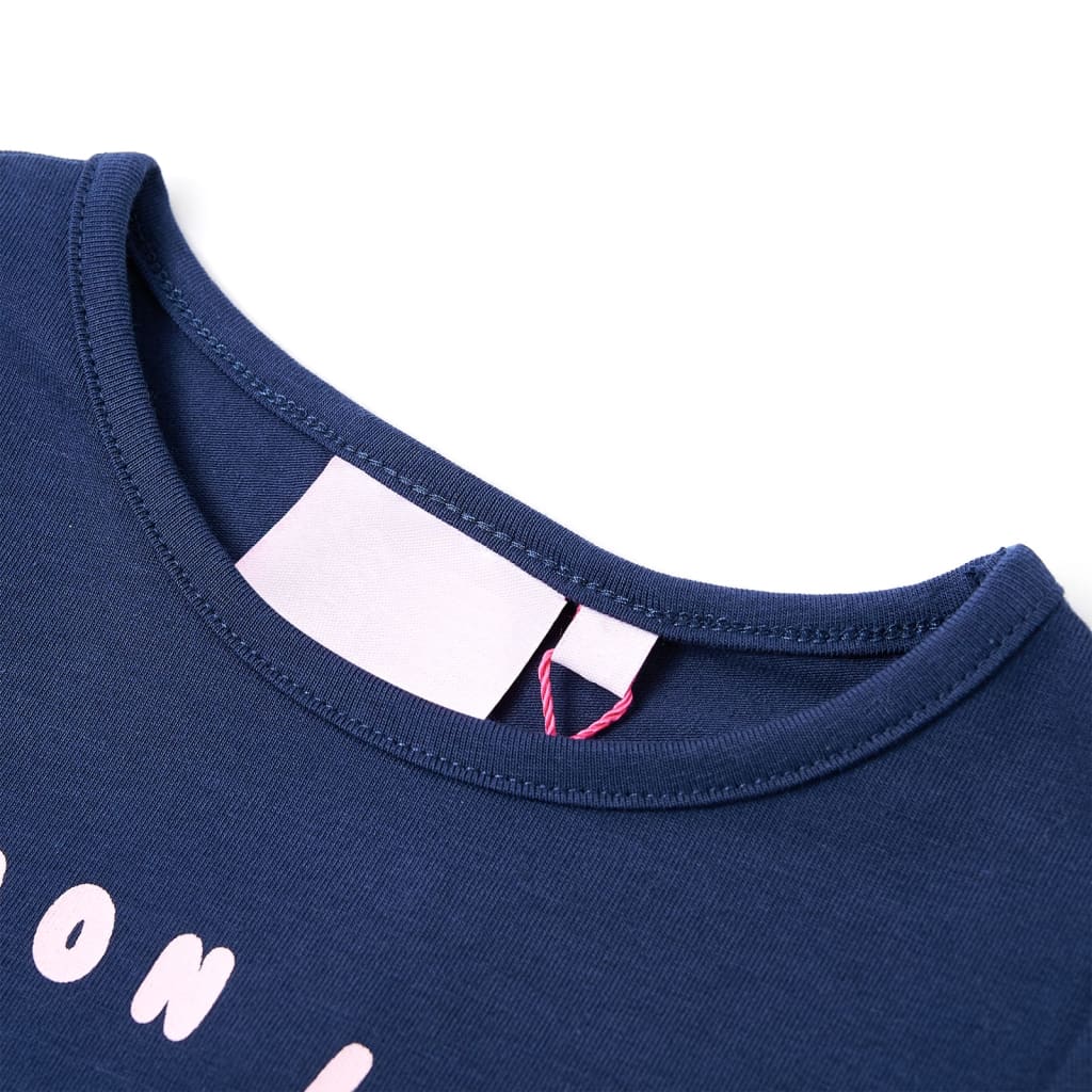 VidaXL Kindershirt 104 marineblauw