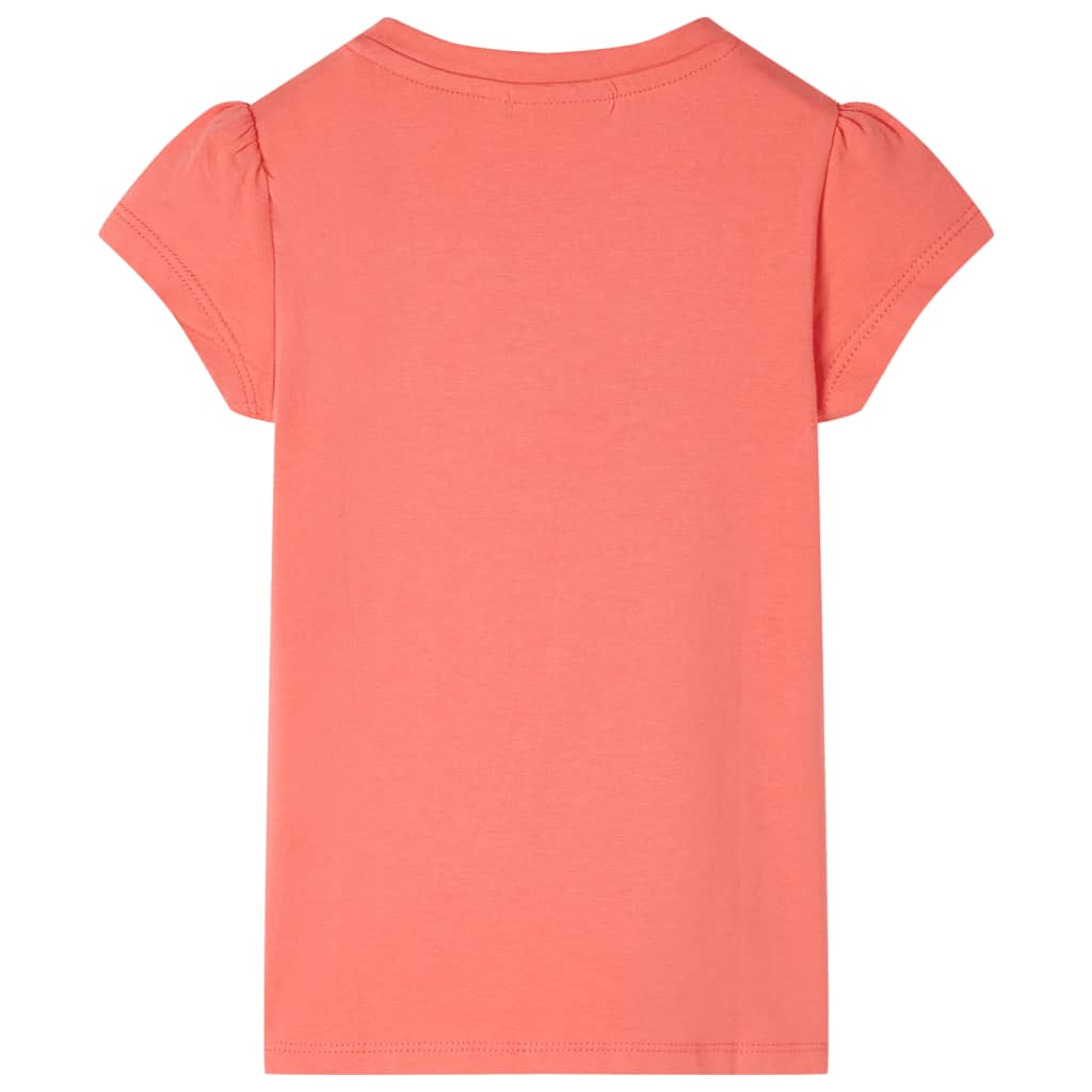 Vidaxl kindershirt met kapmouwen 140 koraalkleurig