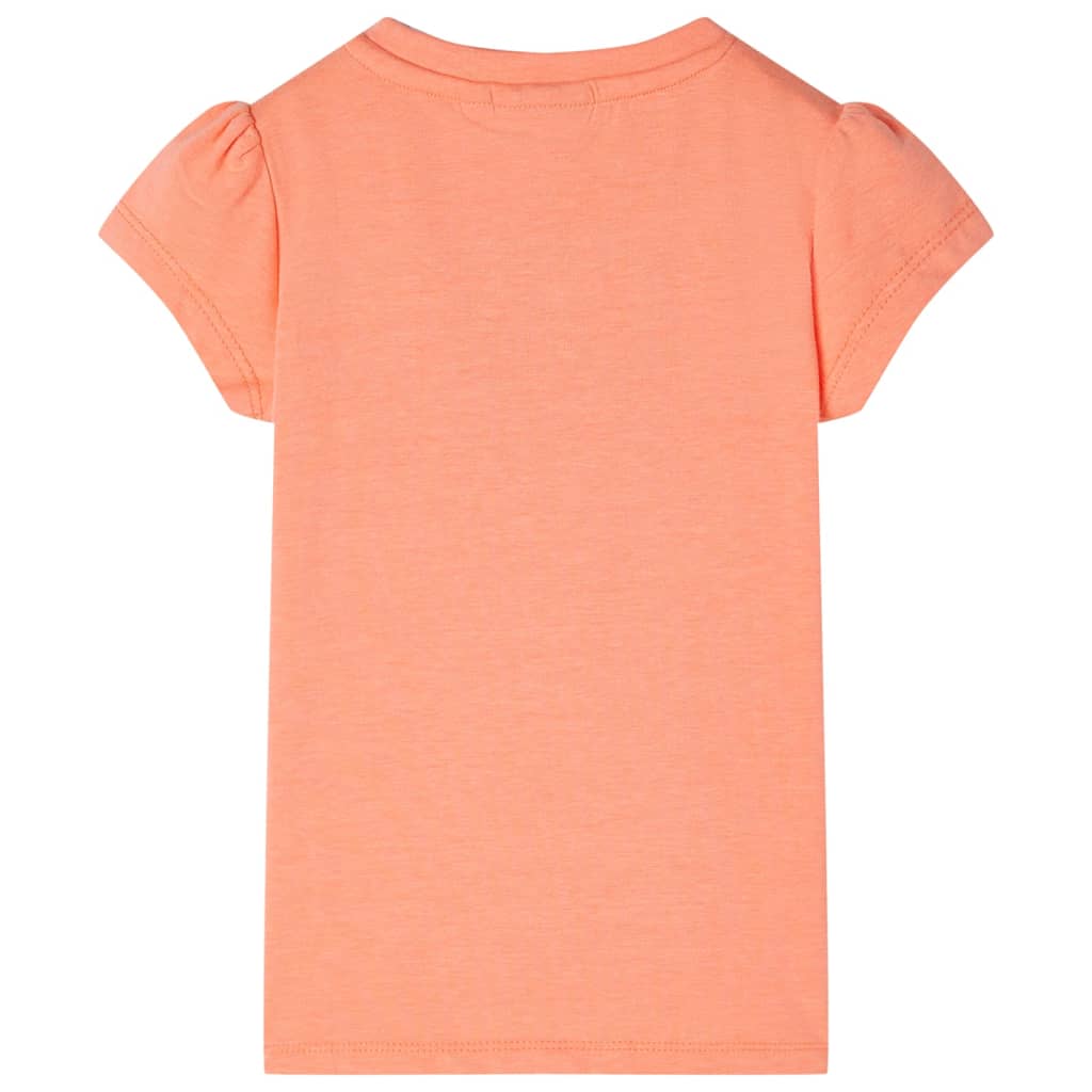 VidaXL Kindershirt met kapmouwen 140 neonoranje