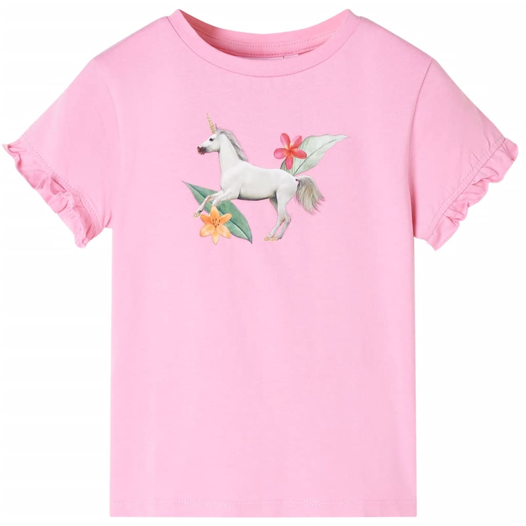 Vidaxl kindershirt met korte mouwen 92 felroze
