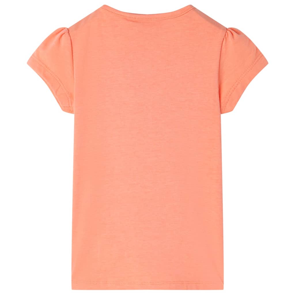 VidaXL Kindershirt 128 neon oranje
