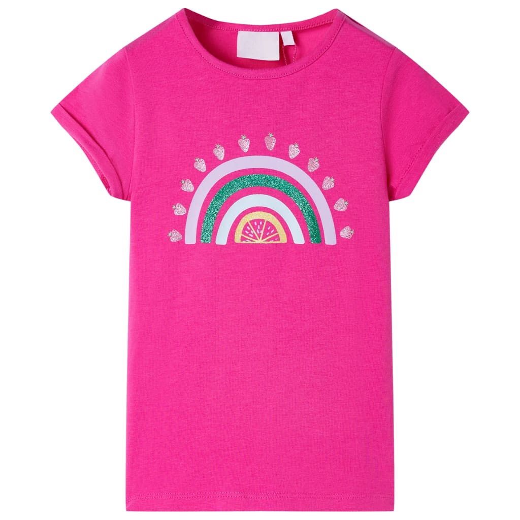 Vidaxl kindershirt 128 donkerroze