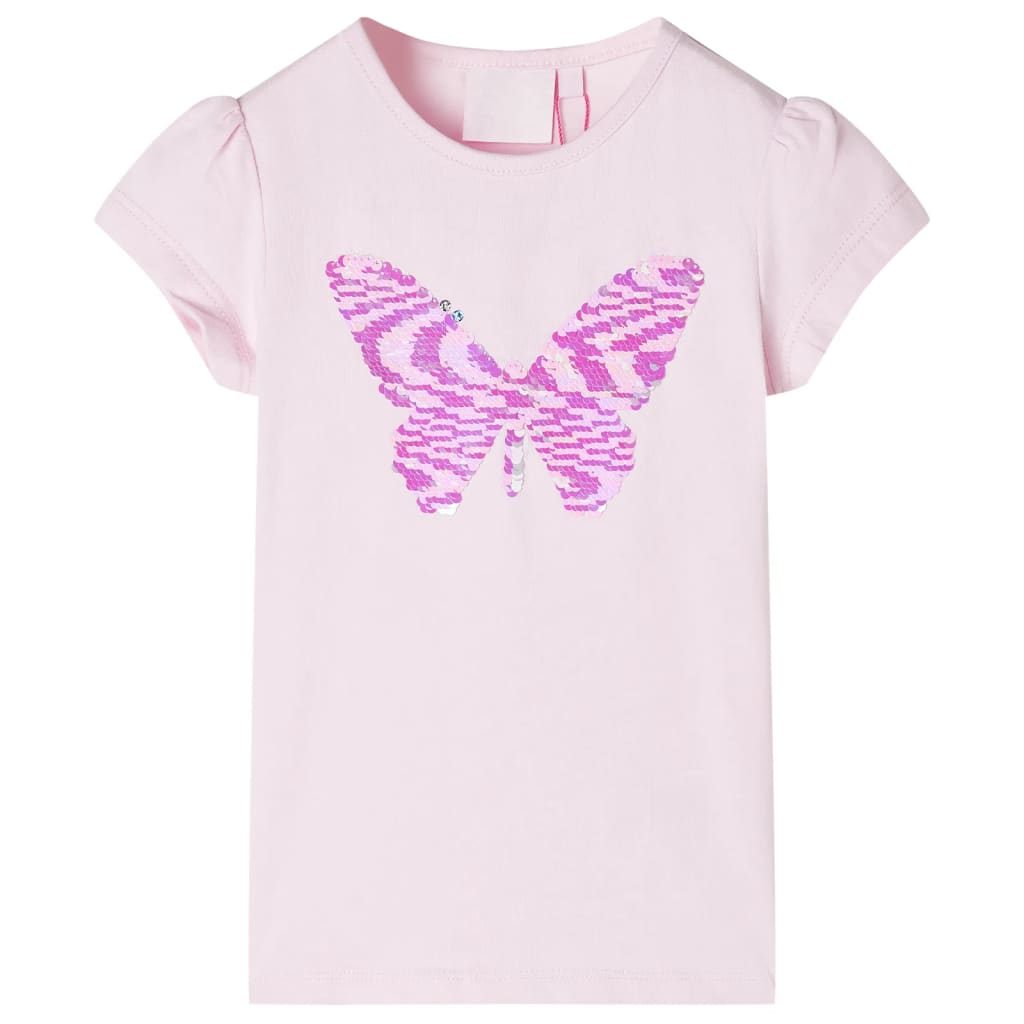 Vidaxl kindershirt met kapmouwen 104 zachtroze