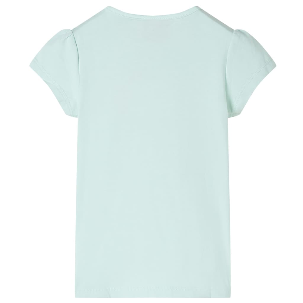 Vidaxl kindershirt met kapmouwen 128 lichtmintkleur