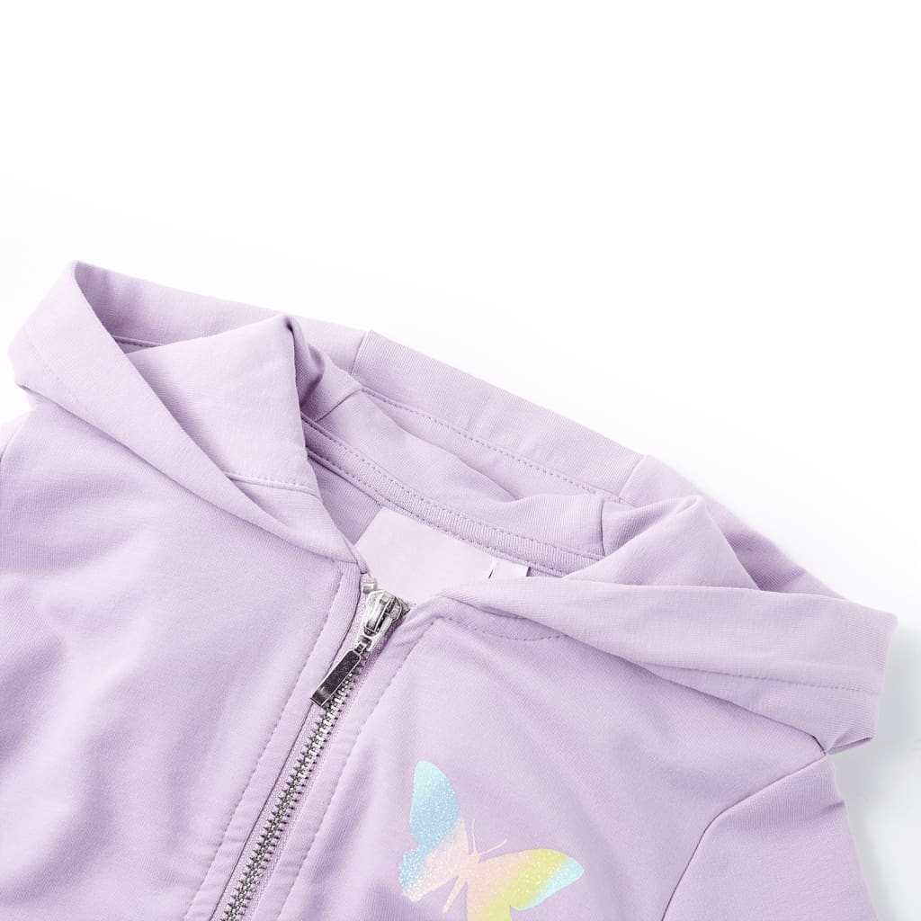 Vidaxl kindervest met capuchon 116 lila