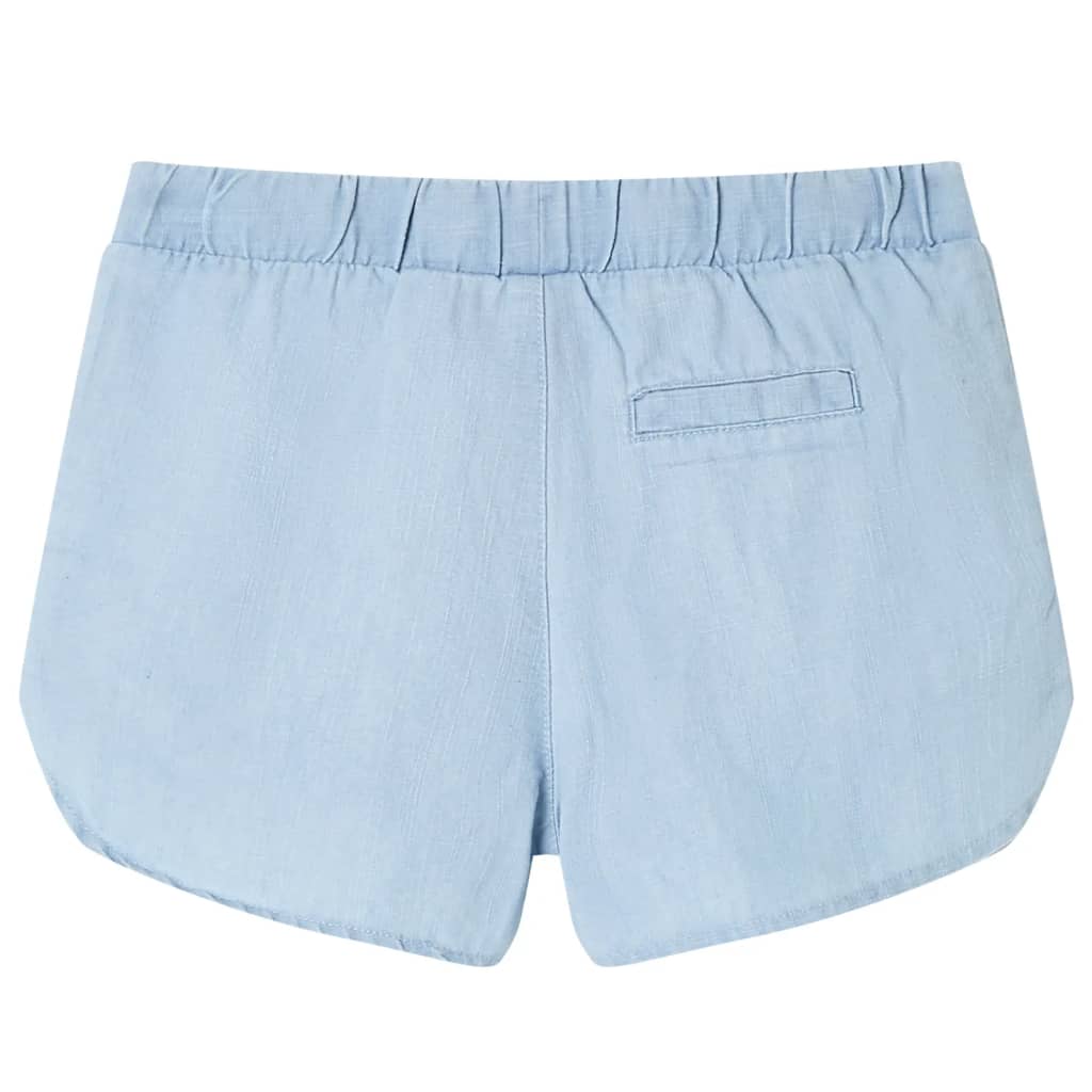 VidaXL Kindershort 92 zachtdenimblauw