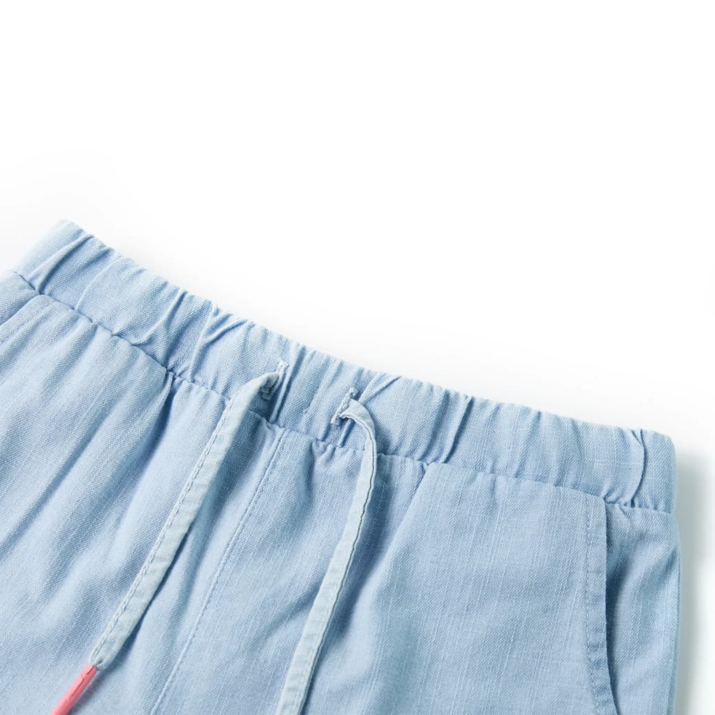 VidaXL Kindershort 92 zachtdenimblauw