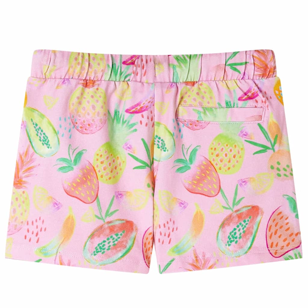 Vidaxl kindershort met trekkoord 116 zachtroze