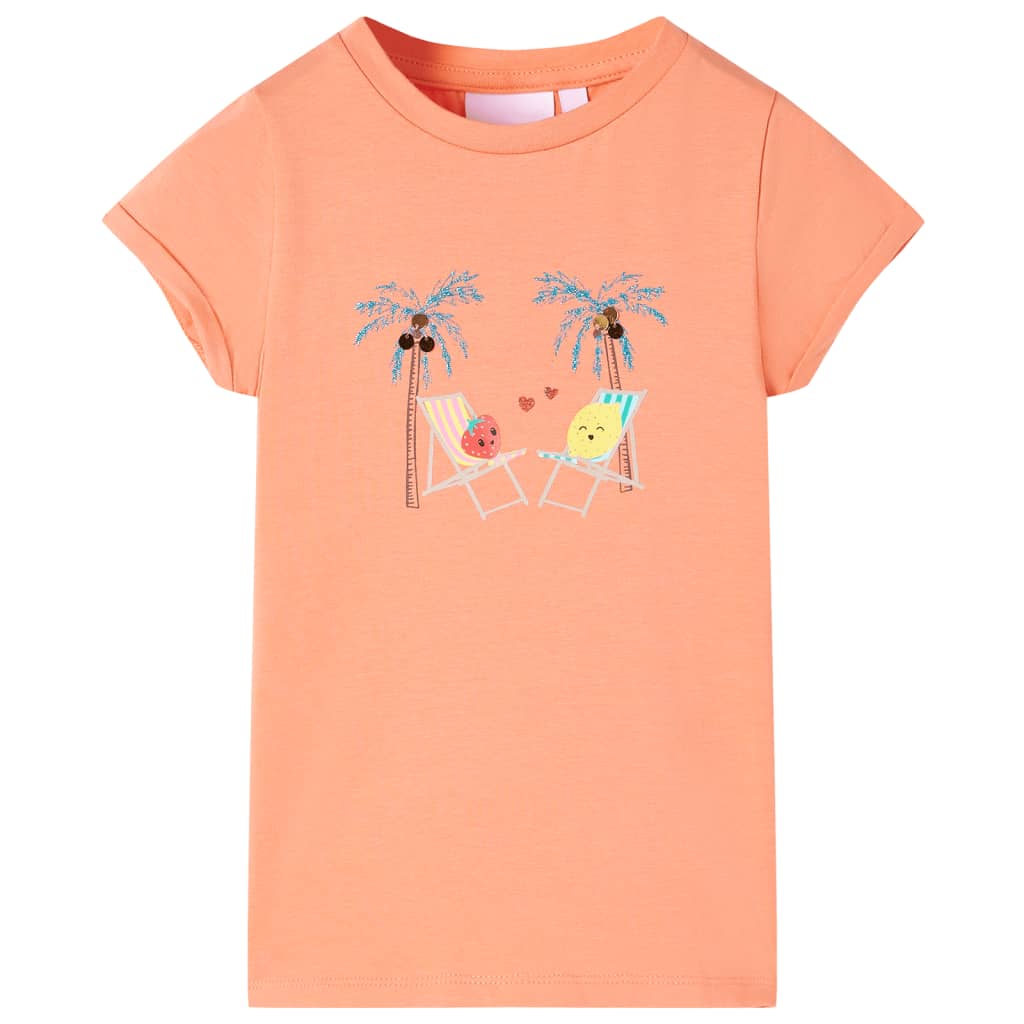 Vidaxl kindershirt 140 perzikkleurig