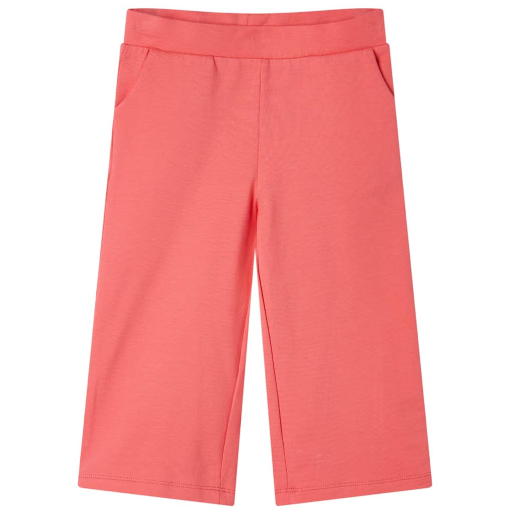 Vidaxl kinderbroek met wijde pijpen 128 koraalkleurig