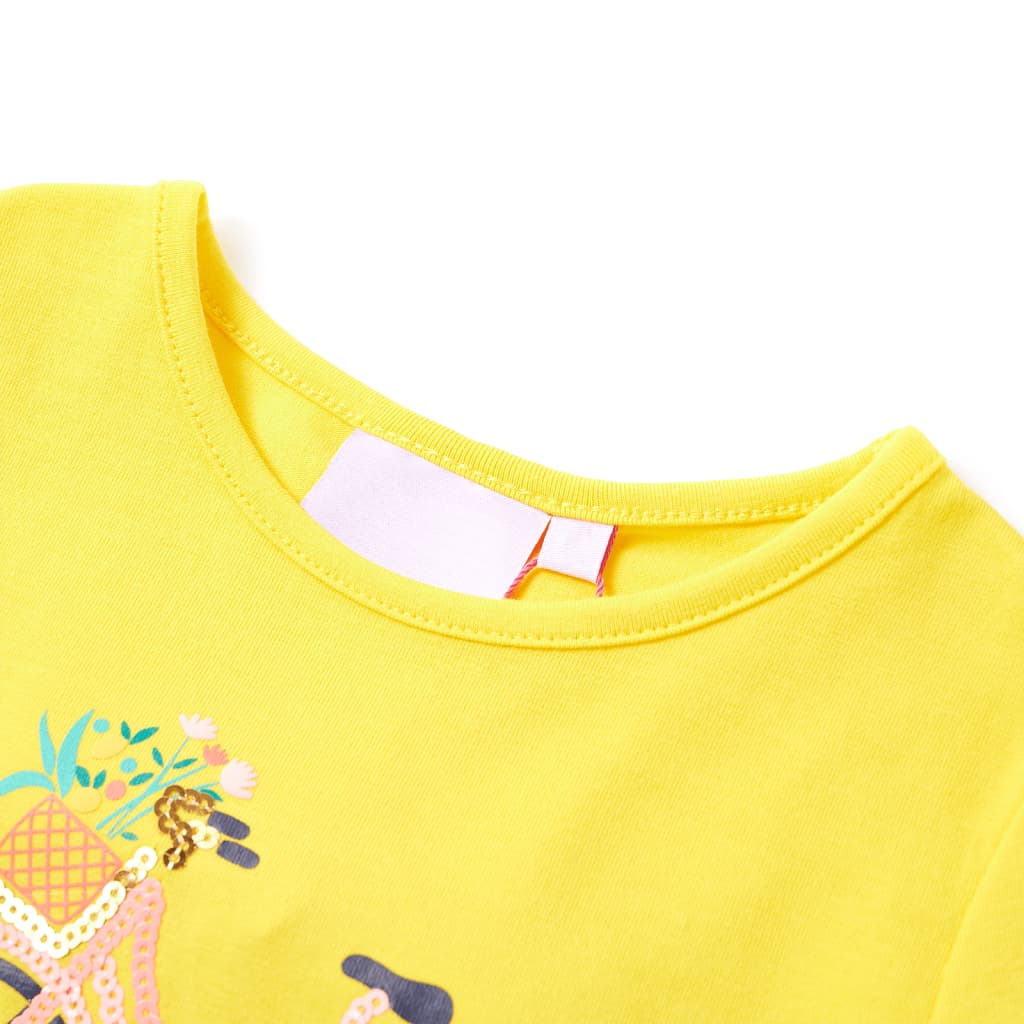 Vidaxl kindershirt 128 geel