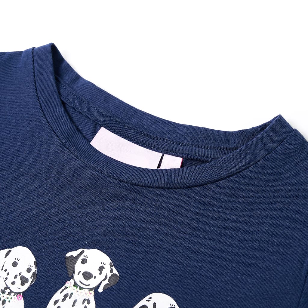 Vidaxl kindershirt 116 marineblauw