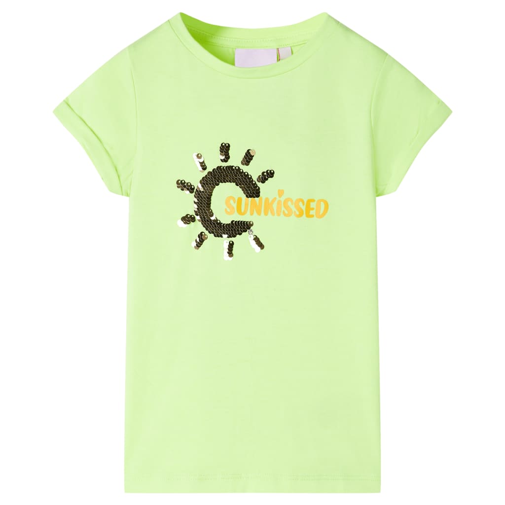 Vidaxl kindershirt 116 neongeel