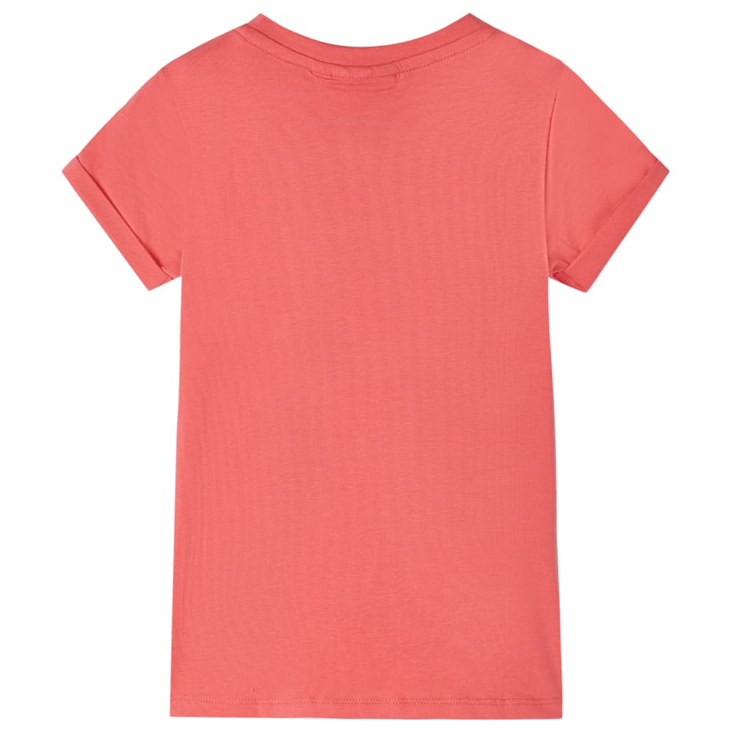 Vidaxl kindershirt 128 koraalkleurig