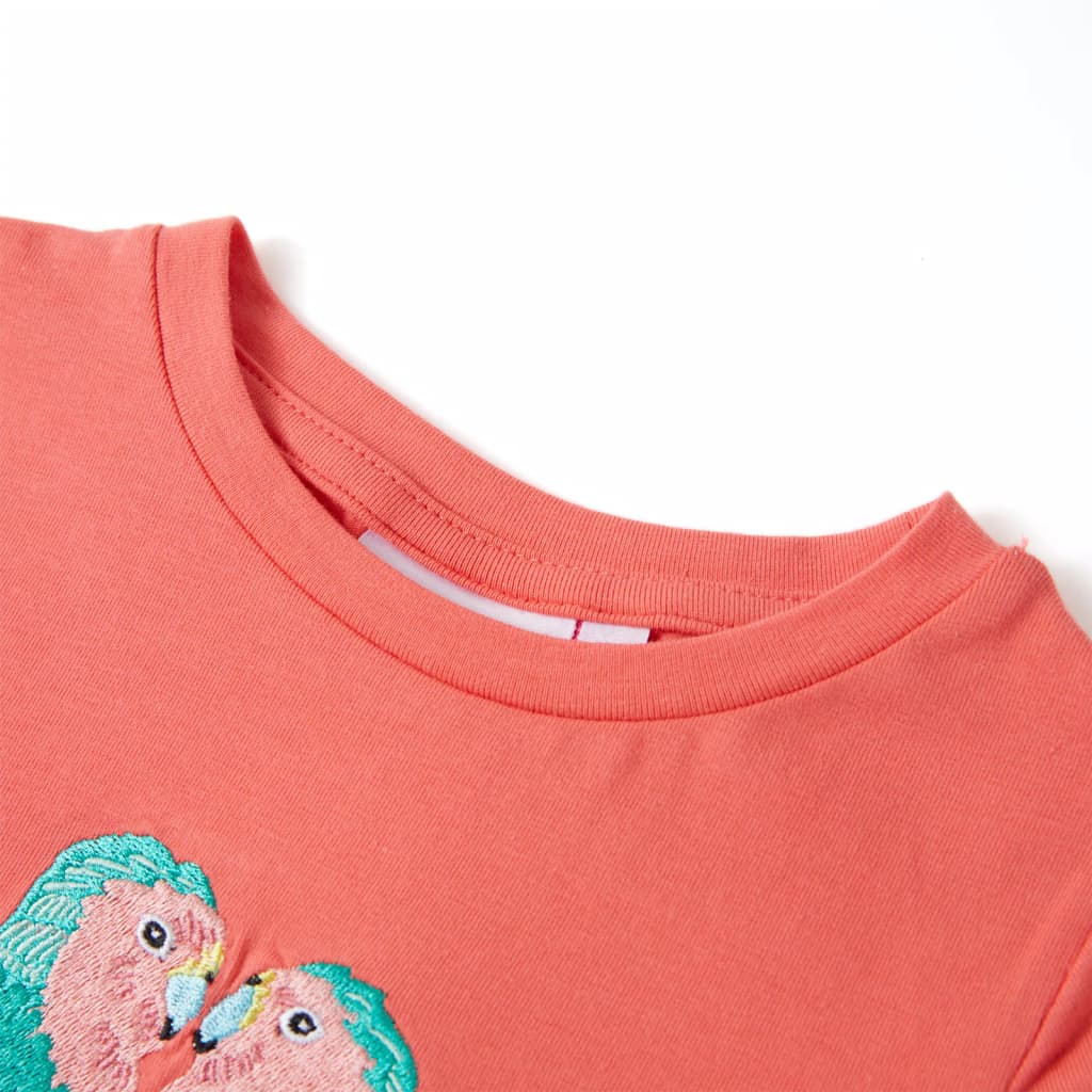 Vidaxl kindershirt 140 koraalkleurig