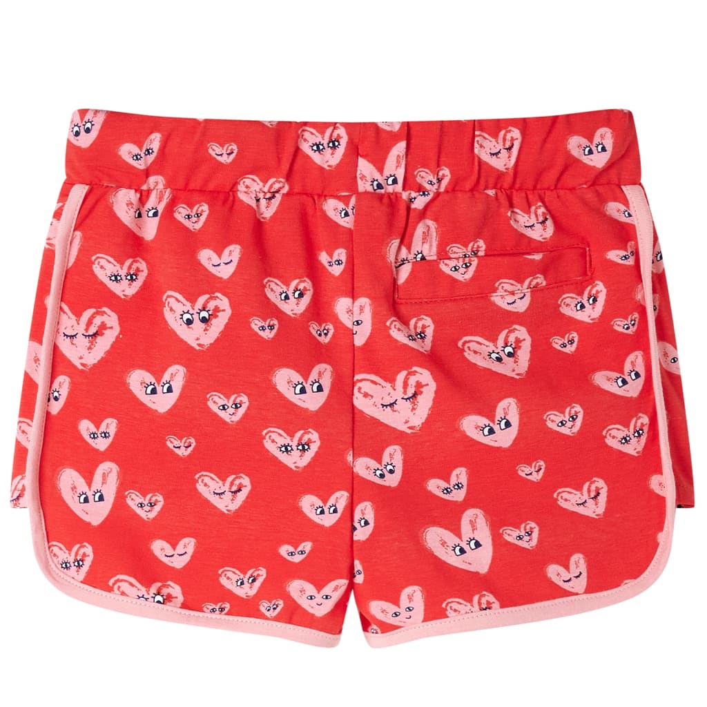 Vidaxl kindershort met trekkoord 128 rood