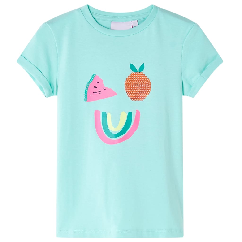 Vidaxl kindershirt 140 lichtmint
