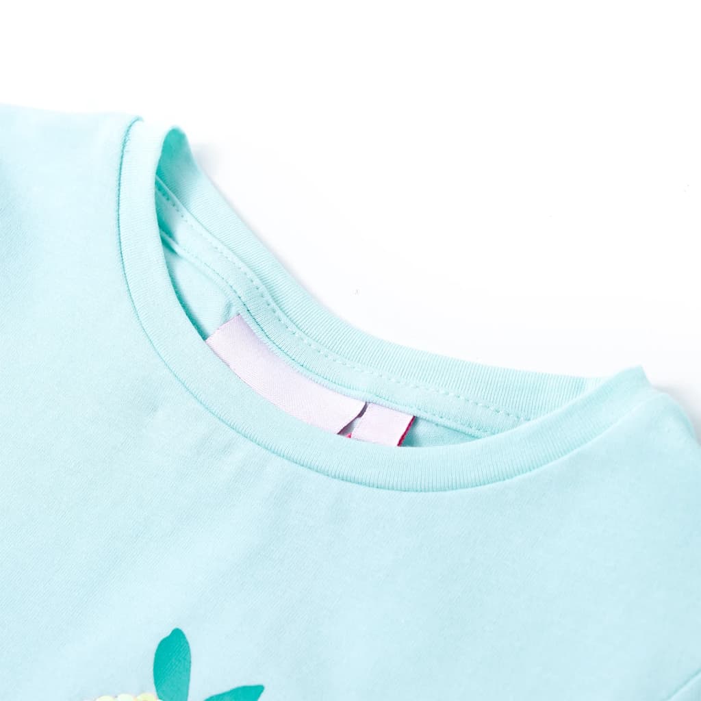 Vidaxl kindershirt 116 lichtzeeblauw