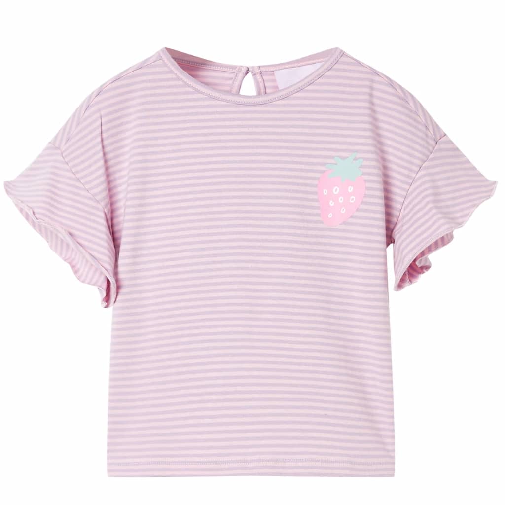 Vidaxl kindershirt met mouwen met ruches 104 lila