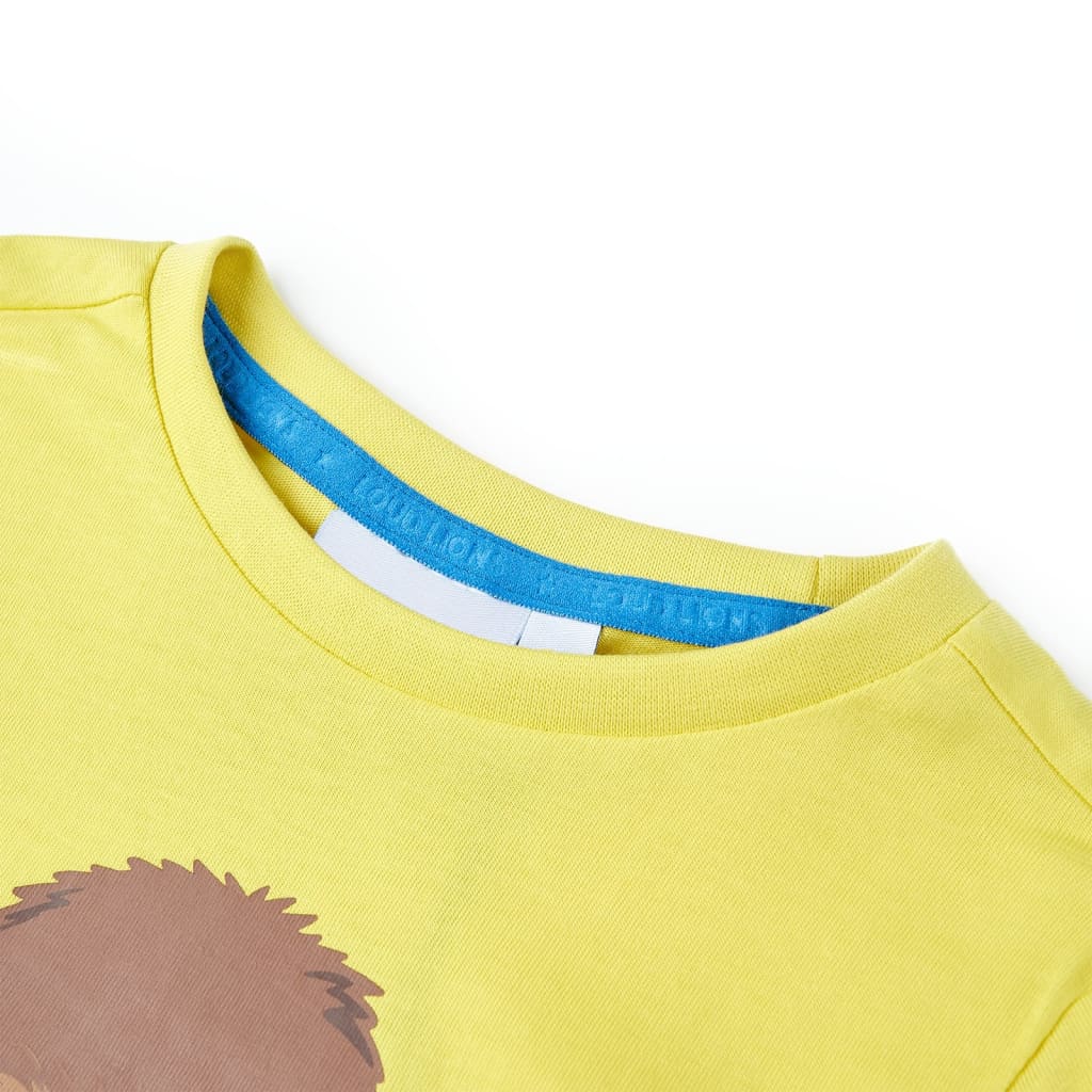 Vidaxl kindershirt met korte mouwen 92 geel