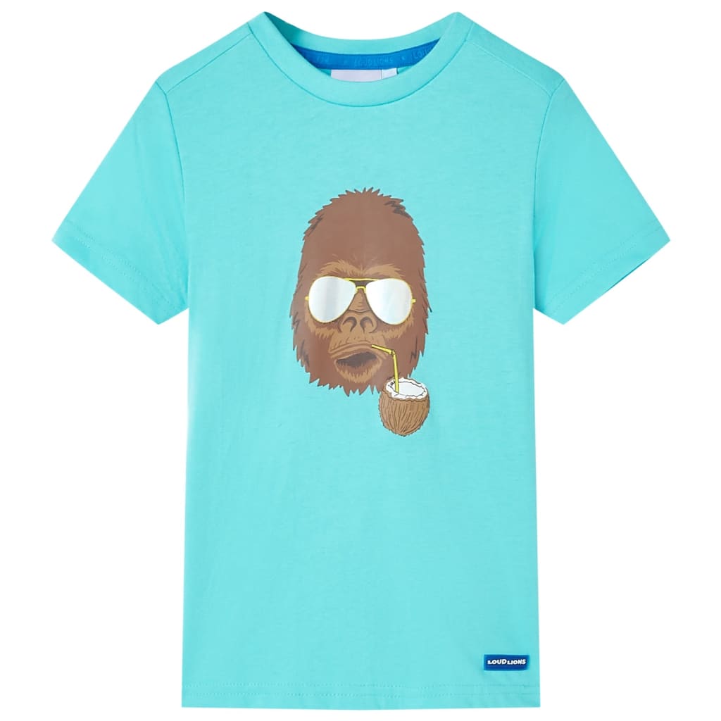 Vidaxl kindershirt met korte mouwen 140 zeeblauw