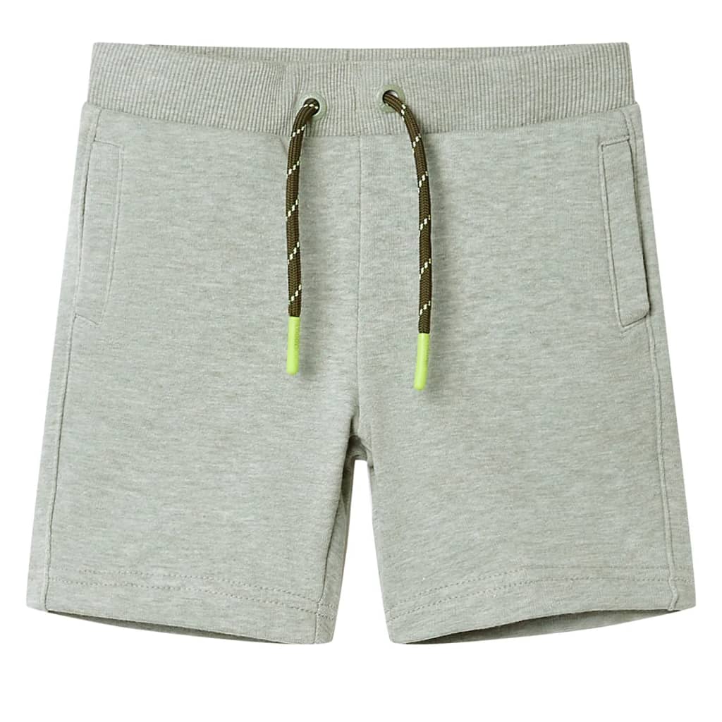 Vidaxl kindershorts met trekkoord 92 gemêleerd lichtkakikleurig