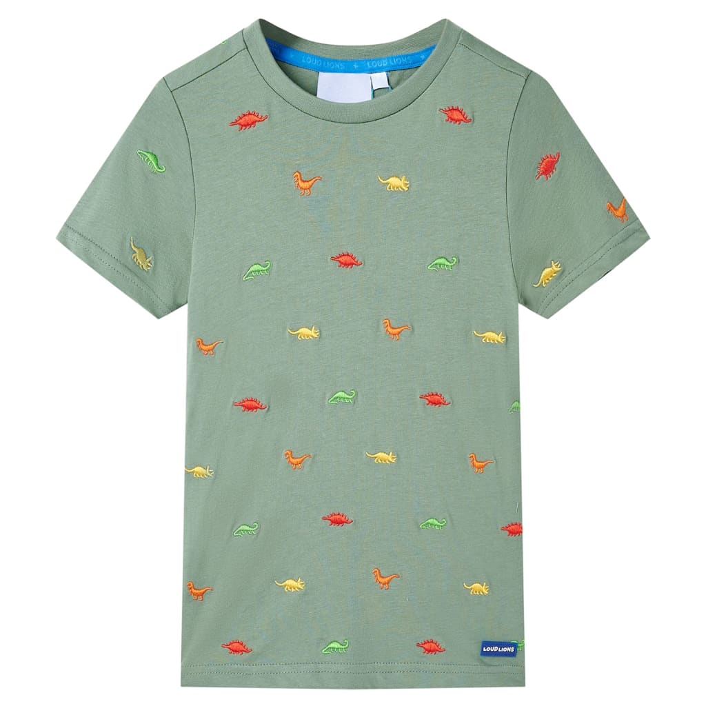 Vidaxl kindershirt met korte mouwen 116 kakikleurig