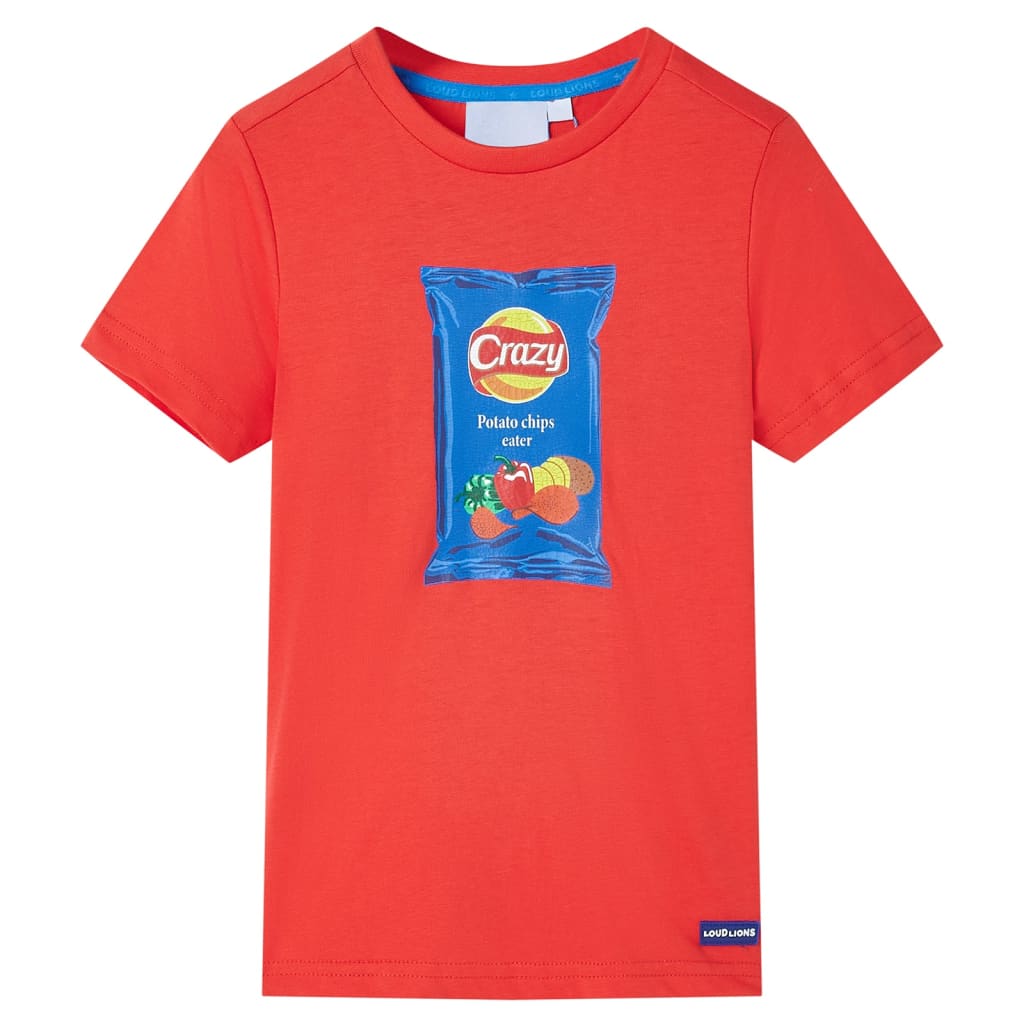 Vidaxl kindershirt met korte mouwen 140 rood
