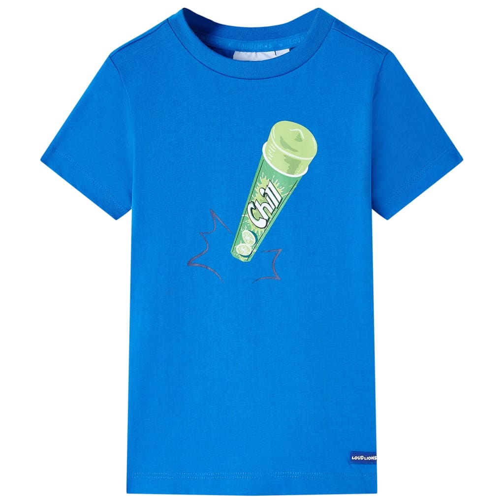 Vidaxl kindershirt 128 felblauw