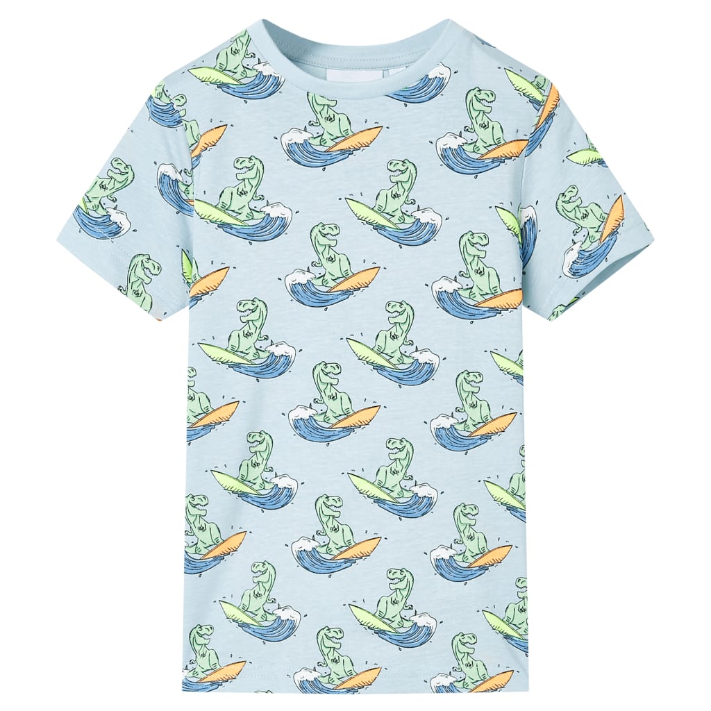 Vidaxl kinderpyjama met korte mouwen 128 lichtblauw