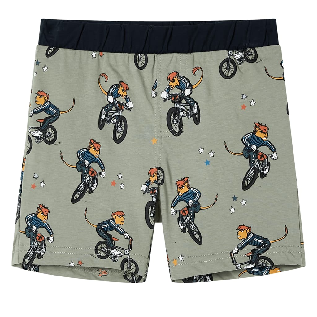 Vidaxl kinderpyjama met korte mouwen 104 lichtkaki