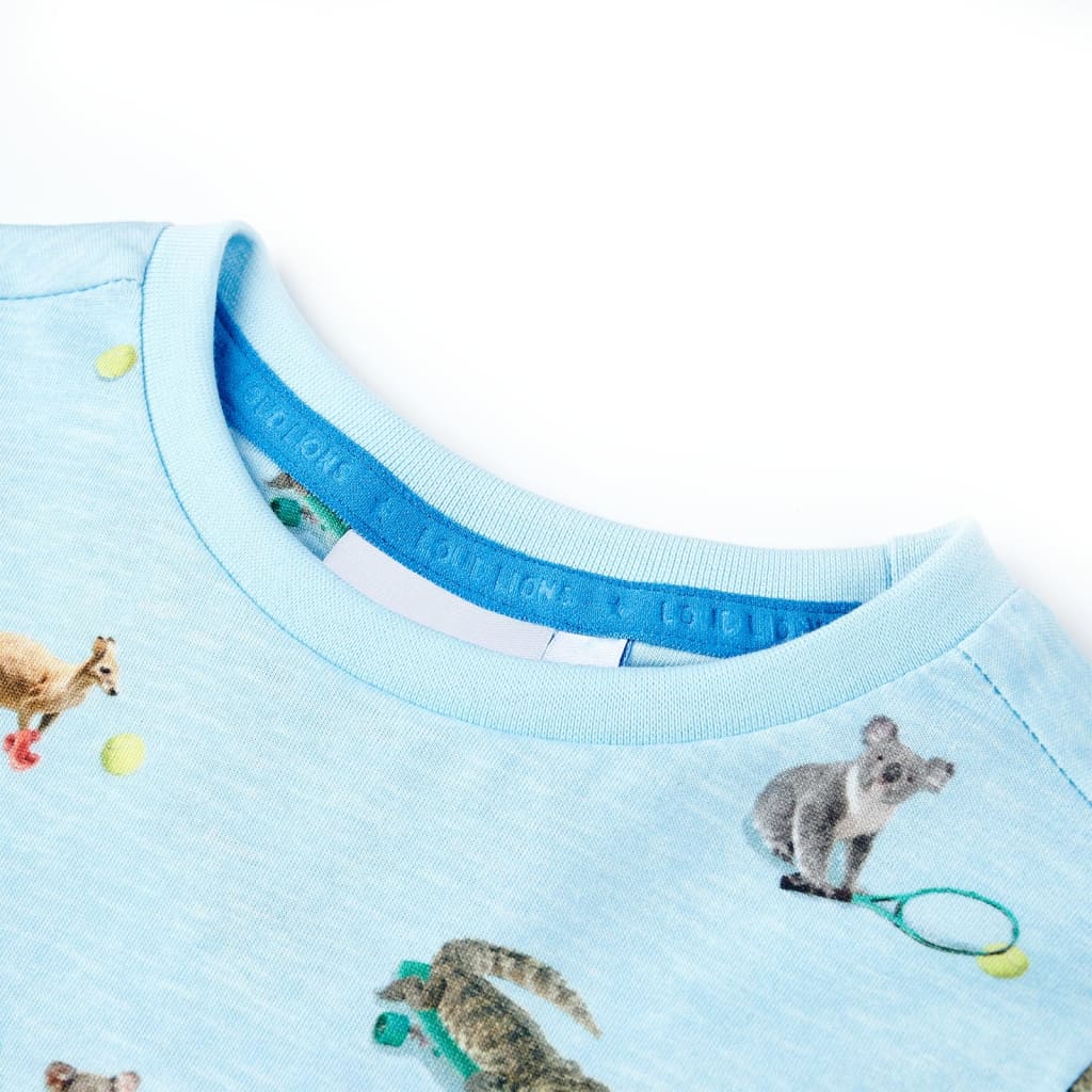Vidaxl kindershirt 116 gemêleerd lichtblauw