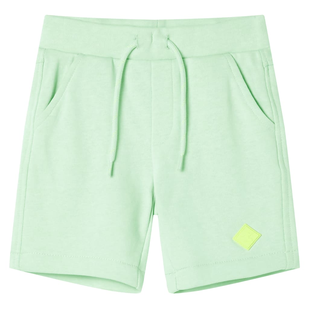 VidaXL Kindershort met trekkoord 140 felgroen