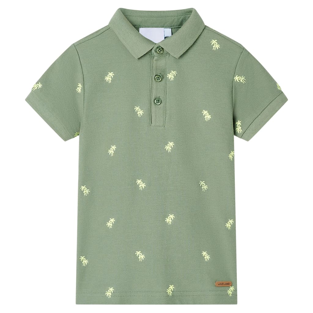 Vidaxl kinderpoloshirt 140 kakikleurig