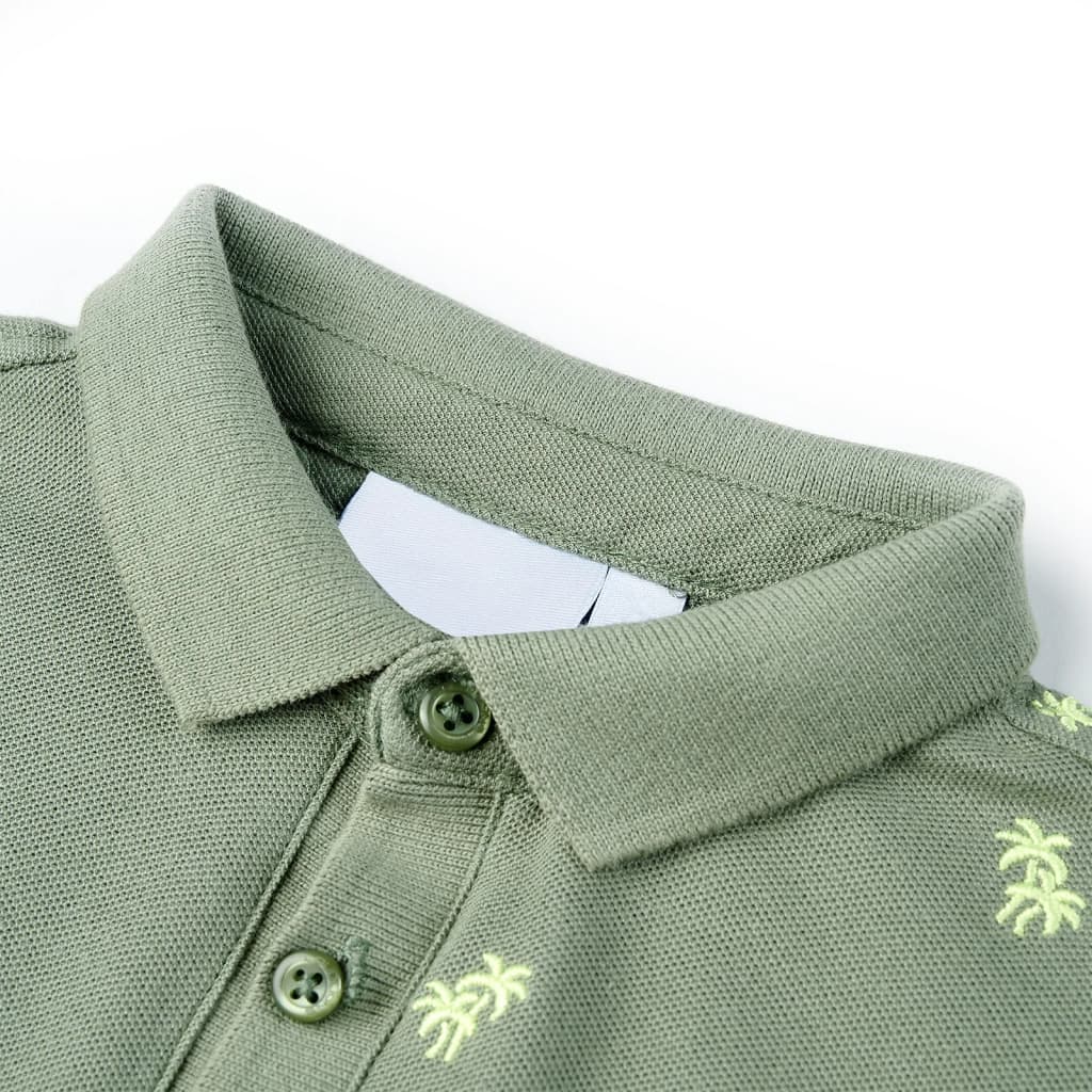 Vidaxl kinderpoloshirt 140 kakikleurig
