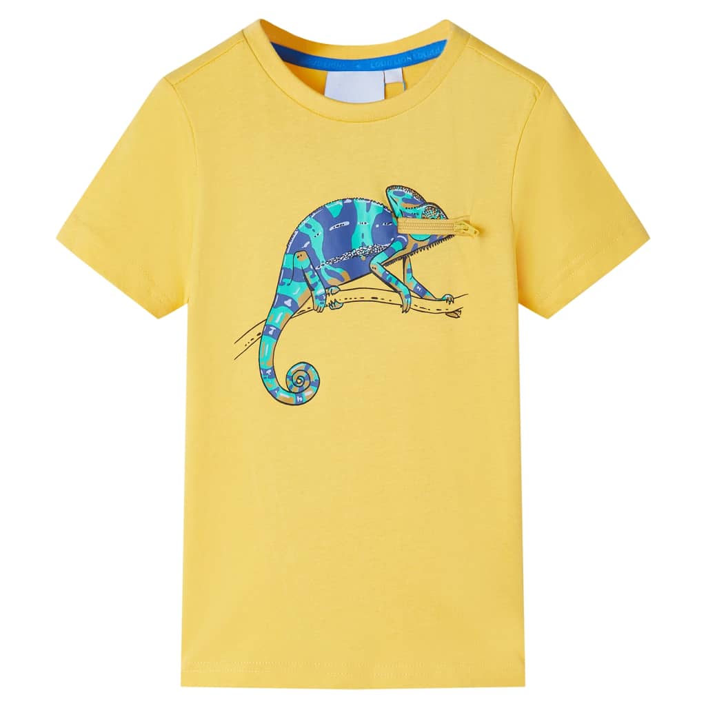 Vidaxl kindershirt met korte mouwen 128 lichtokerkleurig