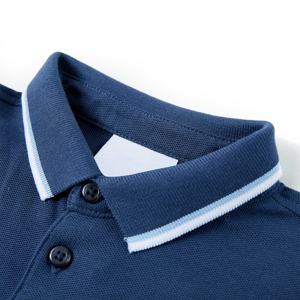 Vidaxl kinderpoloshirt 104 donkerblauw
