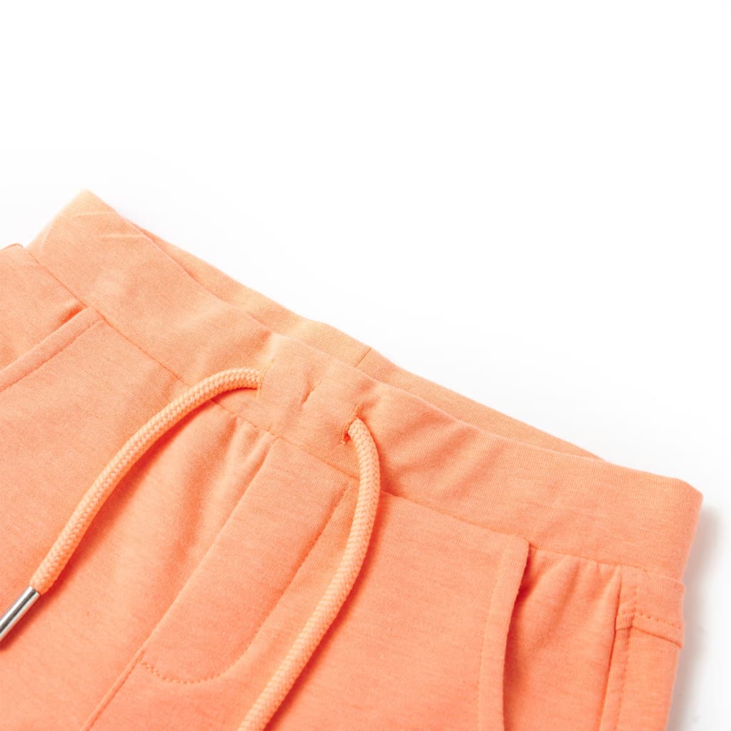 VidaXL Kindershort met trekkoord 140 neonoranje