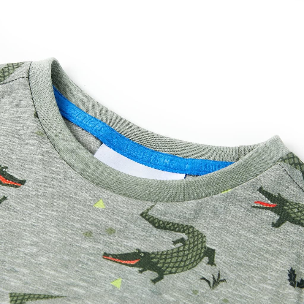 Vidaxl kindershirt 104 gemêleerd lichtkaki