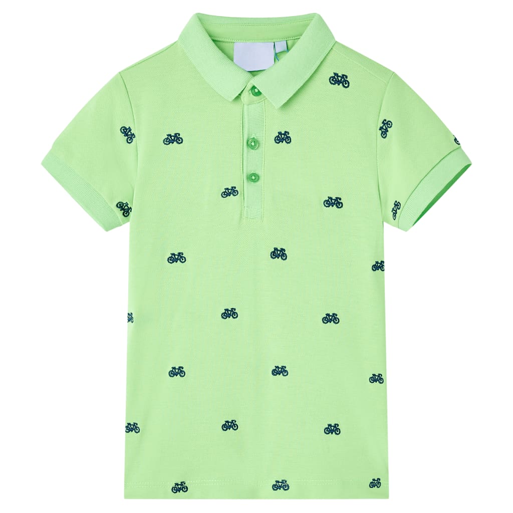 Vidaxl kinderpoloshirt 92 neongroen