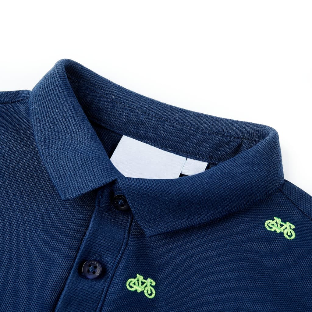 Vidaxl kinderpoloshirt 140 marineblauw