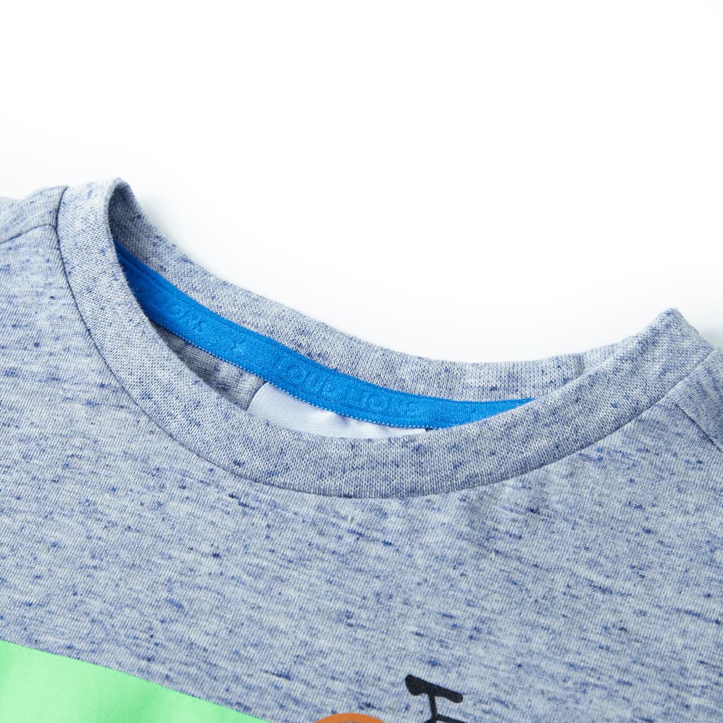 Vidaxl kindershirt met korte mouwen 116 gemêleerd blauw