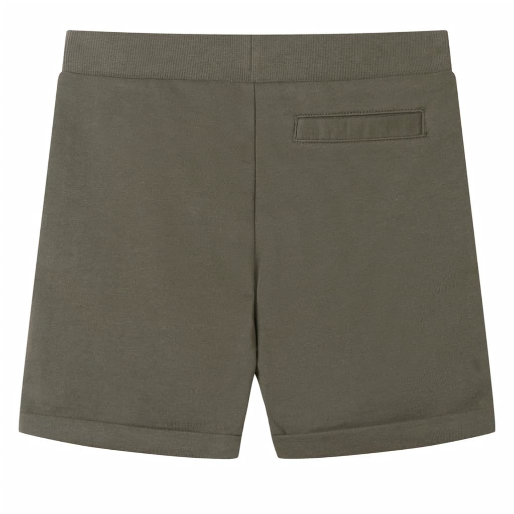 Vidaxl kindershorts met trekkoord 140 donkerkaki
