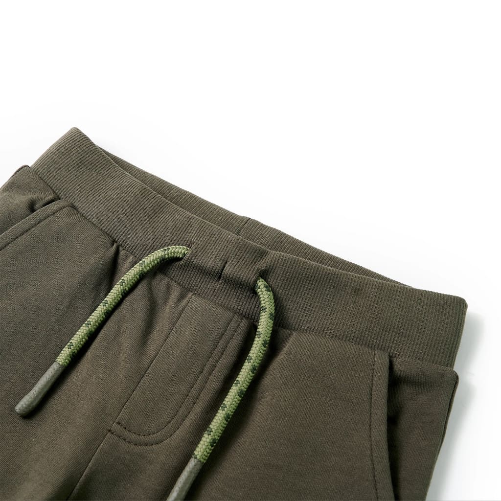 Vidaxl kindershorts met trekkoord 140 donkerkaki